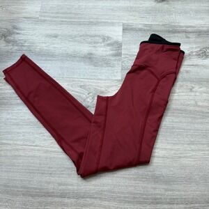 REI Co-op Womens Burgundy High Rise Pocket Leggings XSmall‎ Activewear Pants